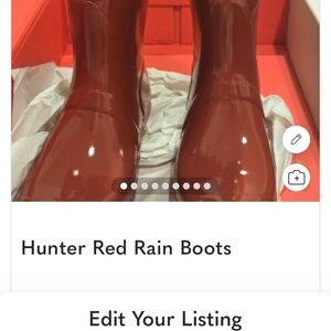 Hunter Glossy Red Boots